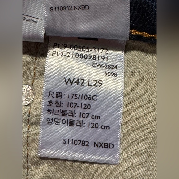 Levi's 505 Regular Straight Leg Jeans 42x29 - Picture 7 of 9